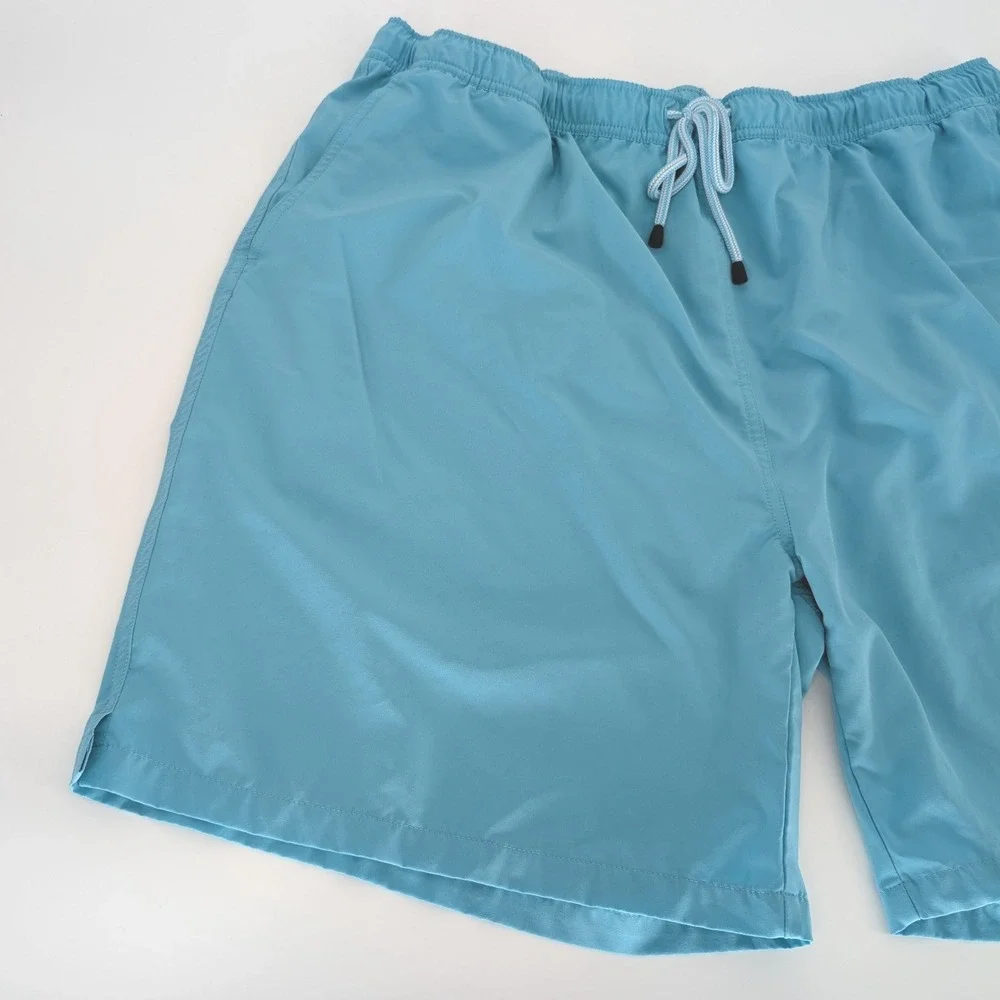 Peter Millar Nautilus Spiral Magic Print Swim Shorts Mens XXL Blue Seaside Beach